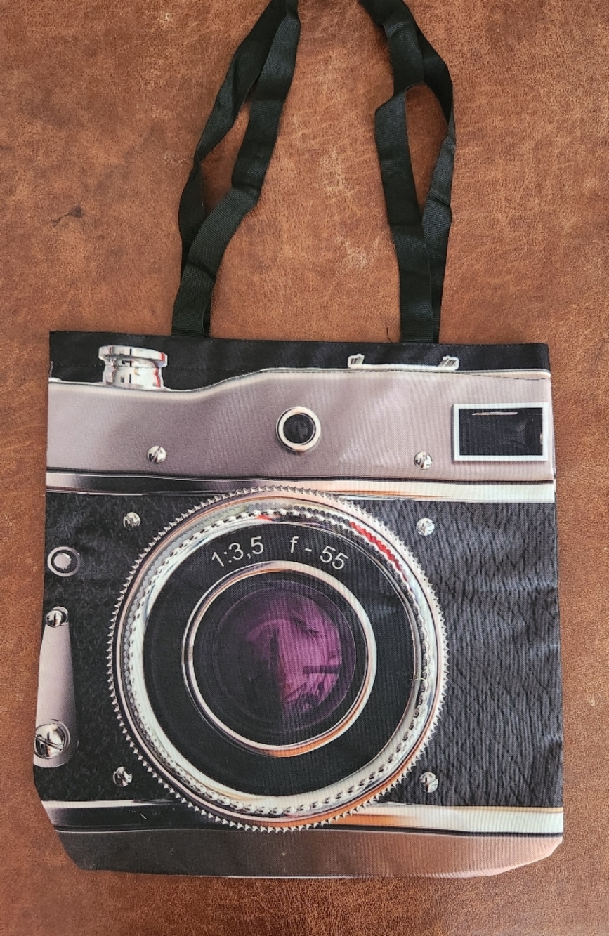 Camera Print Tote Bag